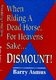 When Riding a Dead Horse For Heavens Sake… Dismount!