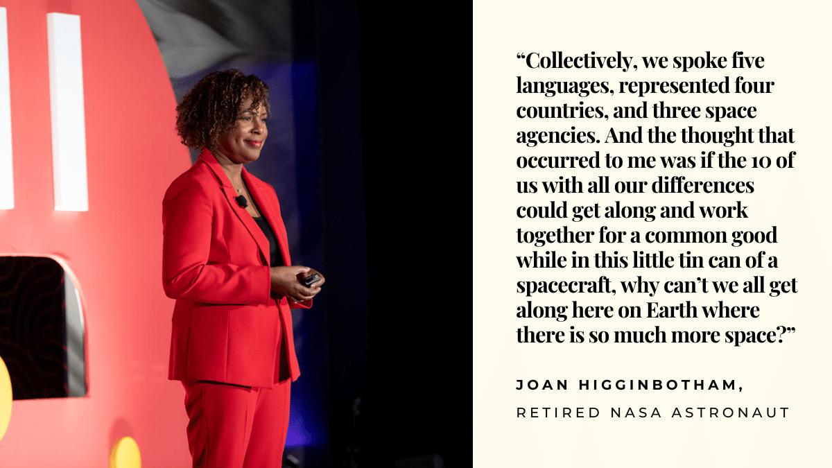 Joan higginbotham on inspire stage